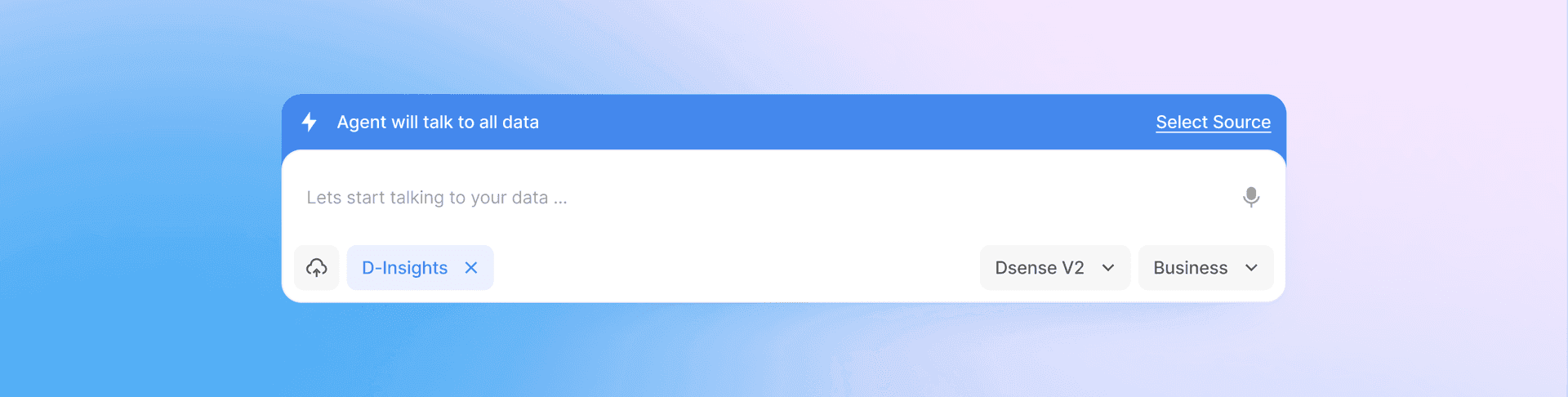 DSense conversational data interface