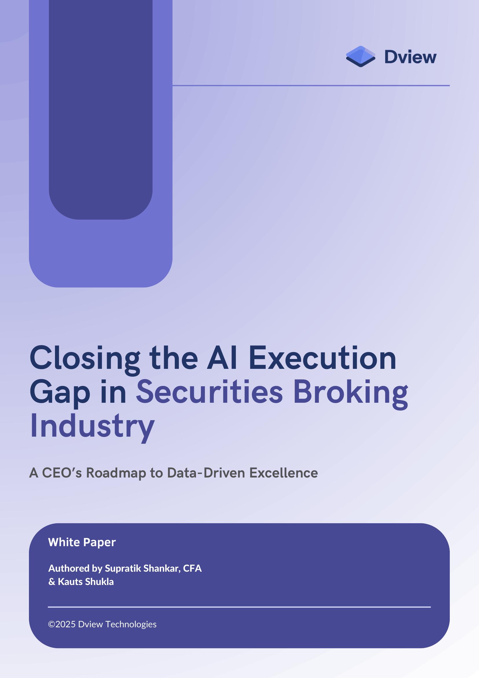 Closing the AI execution gap in Securities Broking whitepaper cover